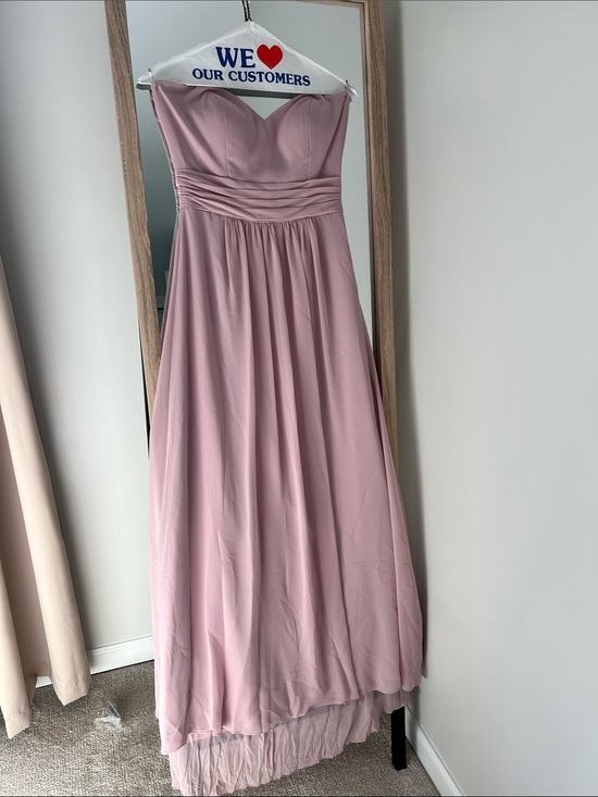 Dresses & Skirts - Dusty pink strapless maxi bridesmaid dress